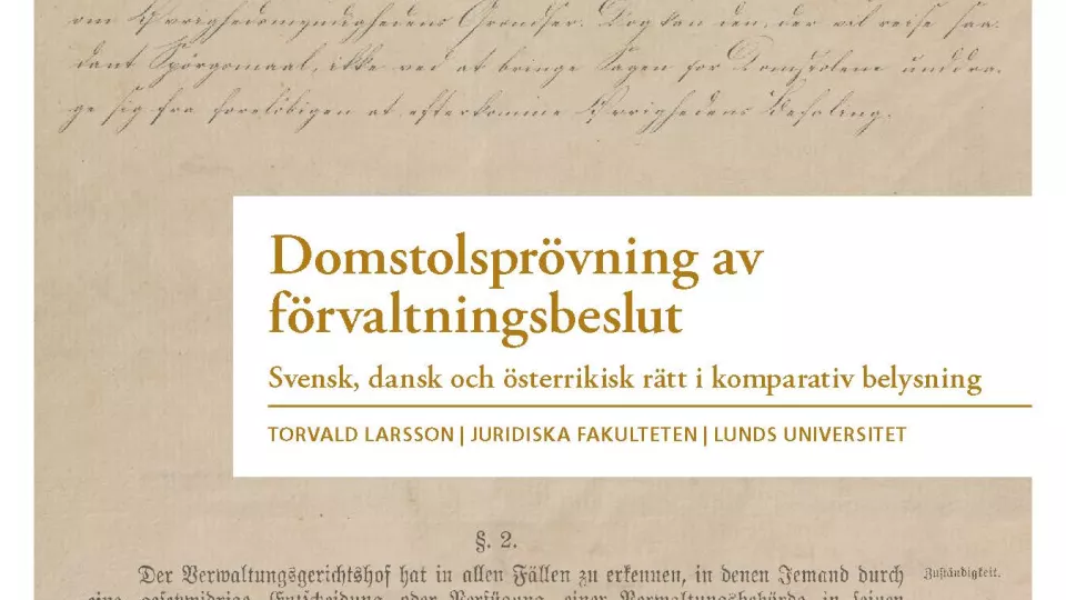 Framsida av Torvald Larssons avhandling. Foto.