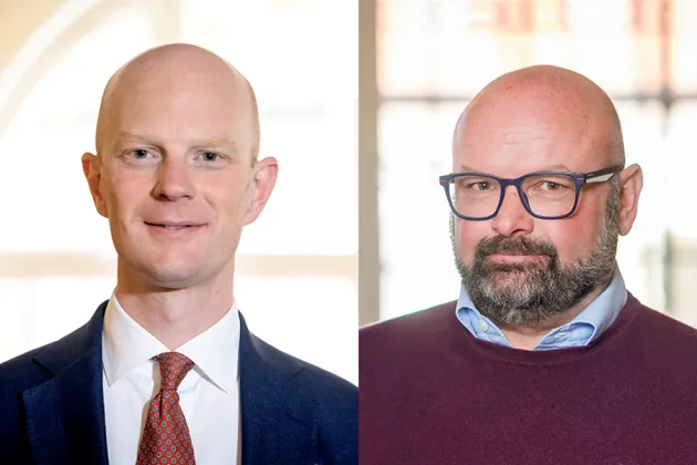 Porträtt på Torvald Larsson och Tony Alexandersson. Foto.